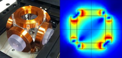 Pole magnetyczne wpływa na kierunek ruchu urządzenia w krwiobiegu Elektromagnes kontrolujący roboty