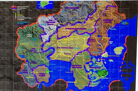 Red Dead Redemption 2 mapa