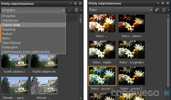 Corel PaintShop Pro X5 efekty natychmiastowe
