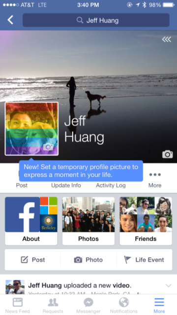 Facebook testuje nową funkcję, czyli tymczasowe zdjęcia profilowe