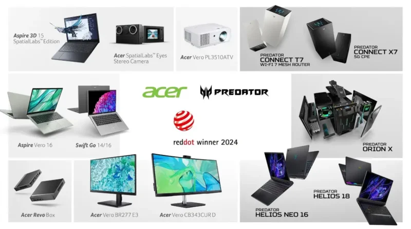 produkty Acer z nagrodą red dot