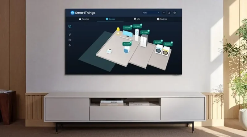 SmartThings na ekranie telewizora