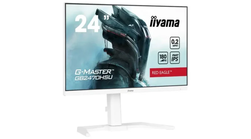 biały monitor iiyama