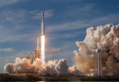 rakieta SpaceX podczas procedury startowej