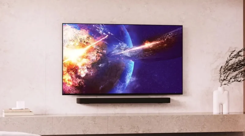 telewizor Sony Bravia zawieszony na ścianie