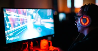 mężczyzna uprawiający gaming