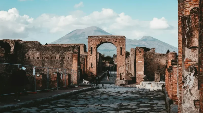 widok na Pompeje