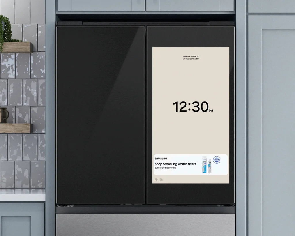 lodówki samsung bespoke ai z family hub dostaną reklamy