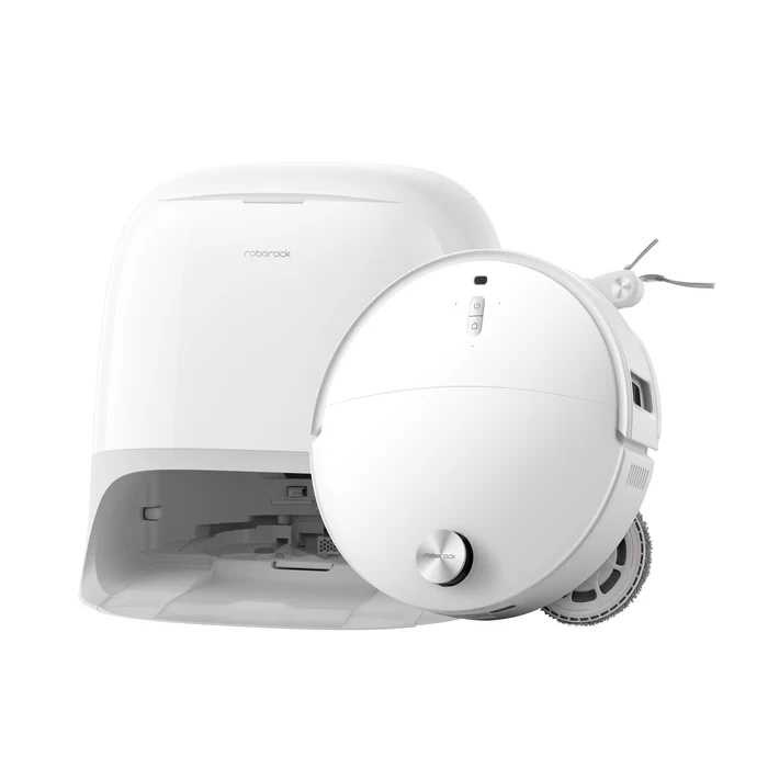 Roborock Qrevo Curv 2 Pro obok stacji dokującej