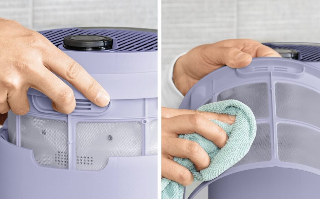 Shark NeverChange, czyszczenie filtra wstępnego