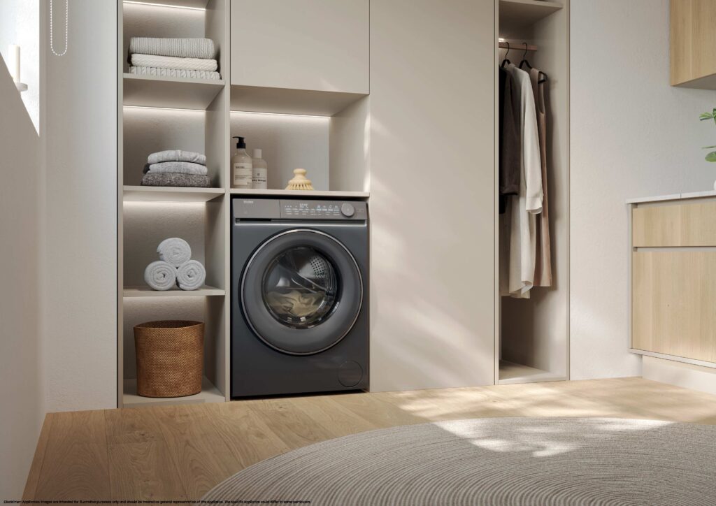 pralka haier x9 w kolorze antracytowym, render producenta