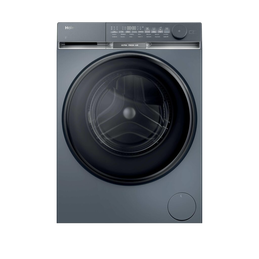 pralka haier x9 w wersji antracytowej, wizualizacja producenta