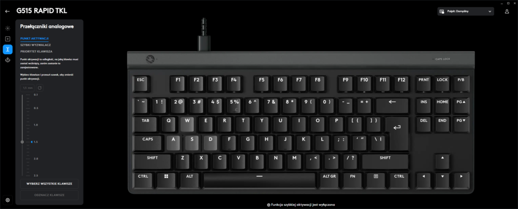Logitech G515 Rapid TKL - aplikacja