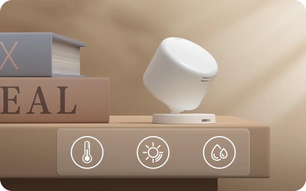 squara fp300 ma także termometr, higrometr i czujnik światła