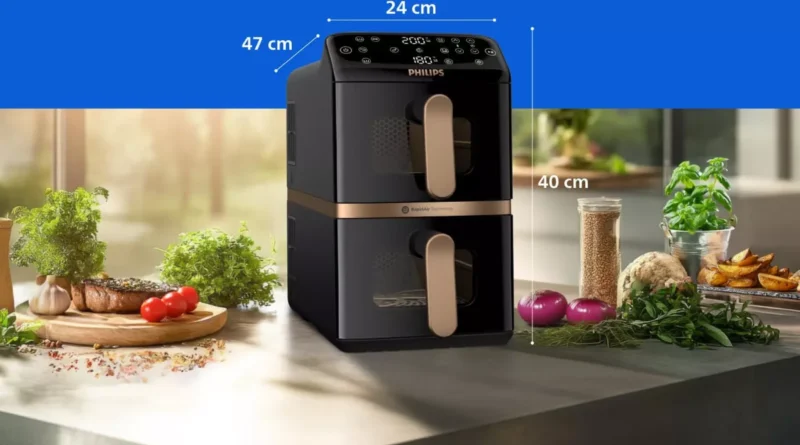 wymiary philips Ovi Stacked Dual Basket