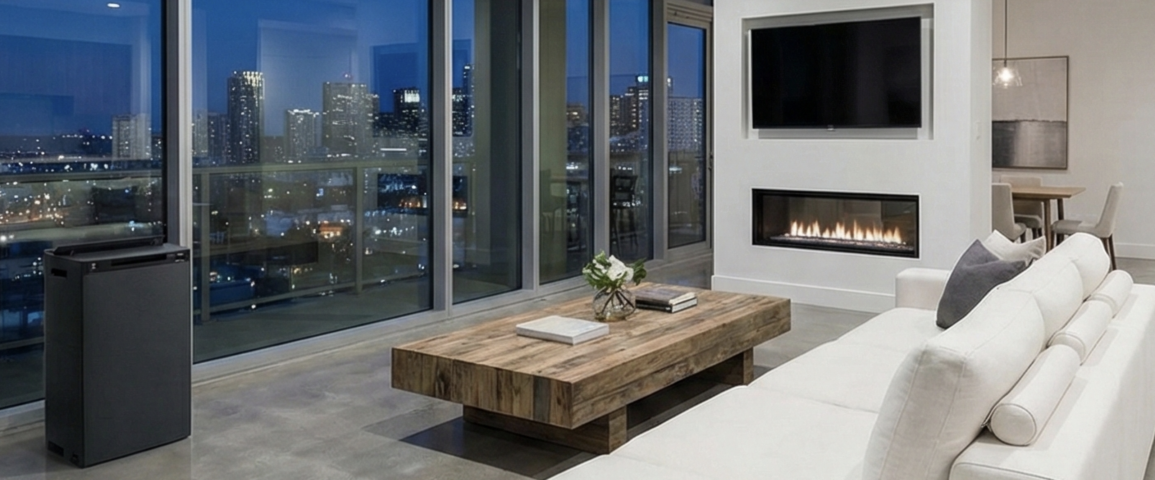 Sharp KI-TX100EU-H w salonie