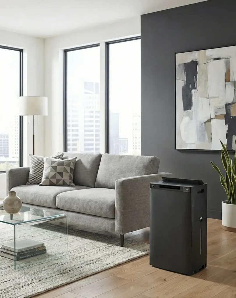 oczyszczacz Sharp w salonie