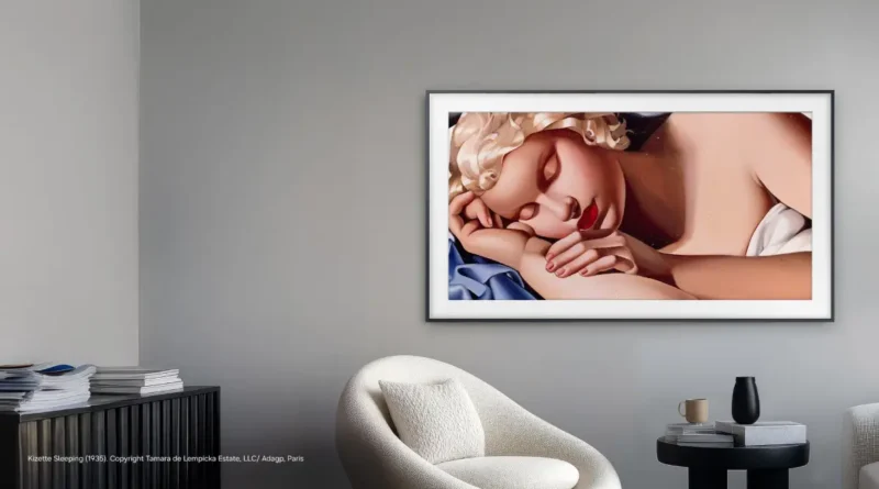 Samsung The Frame na ścianie