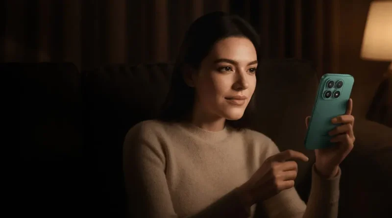 kobieta korzystająca z Xiaomi 17