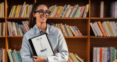 kobieta z tabletem TCL